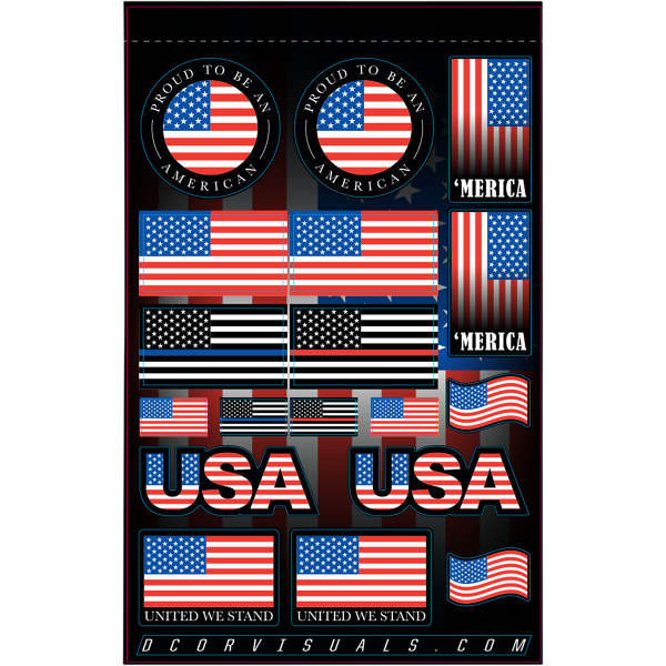 Stickers Μοτοσυκλέτας USA DCOR STICKERS